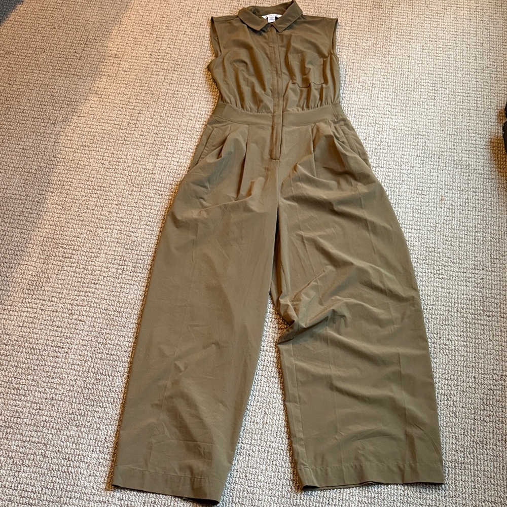 Athleta Olive Green Sleeveless Jumpsuit